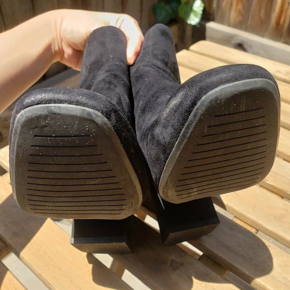 Zara black suede booties. Size 37 - Picture 6 of 15